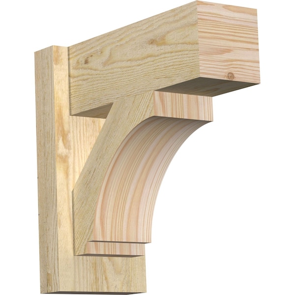 Ekena Millwork Imperial Block Rough Sawn Outlooker, Douglas Fir, 6"W x 14"D x 14"H OUT06X14X14IMP05RDF - main